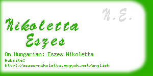 nikoletta eszes business card